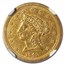 1843-O $2.50 Liberty Gold Quarter Eagle AU-55 NGC (Small Date)