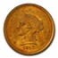 1843-O $2.50 Liberty Gold Quarter Eagle MS-64 PCGS (Small Date)