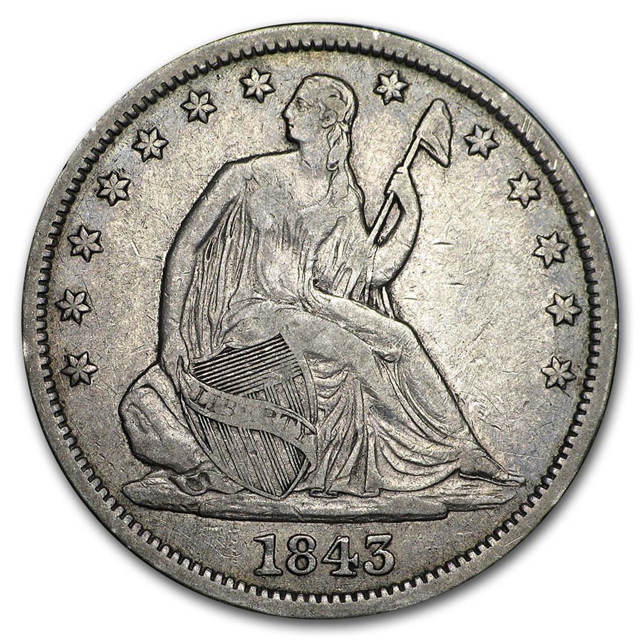 1843-O Liberty Seated Half Dollar VF