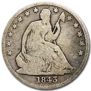 1843-O Liberty Seated Half Dollar VG 1843-O Liberty Seated Half Dollar VG