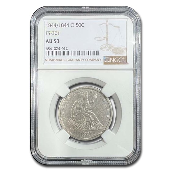 1844/1844-O Liberty Seated Half Dollar AU-53 NGC (FS-301)