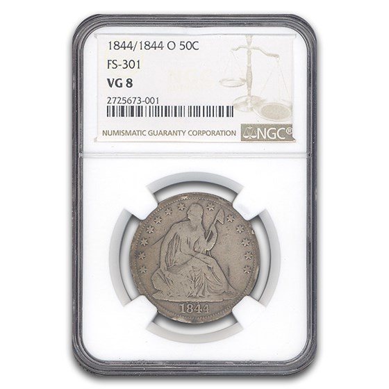 1844/1844-O Liberty Seated Half Dollar VG-8 NGC (FS-301)