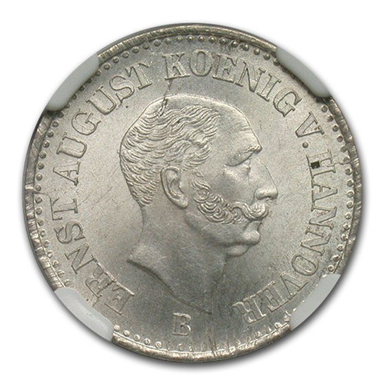 1844-B Germany/Hannover Silver 1/12 Taler MS-65 NGC 1844-B Germany/Hannover Silver 1/12 Taler MS-65 NGC