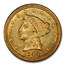 1844-C $2.50 Liberty Gold Quarter Eagle MS-61 PCGS