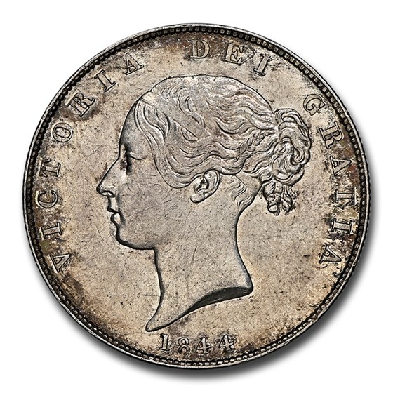 1844 Great Britain Silver Half Crown Victoria MS-61 NGC 1844 Great Britain Silver Half Crown Victoria MS-61 NGC