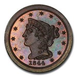 1844 Half Cent PR-66+ PCGS CAC (Brown, Restrike Reverse of 1840)