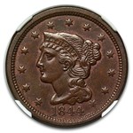 1844 Large Cent MS-64 NGC (Brown)