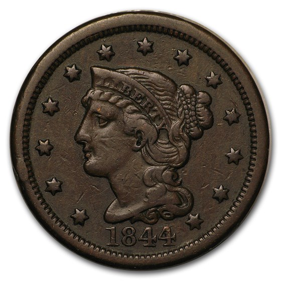 1844 Large Cent VF 1844 Large Cent VF