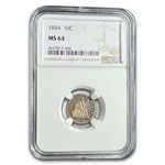 1844 Liberty Seated Dime MS-64 NGC