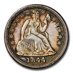 1844 Liberty Seated Dime MS-64 NGC