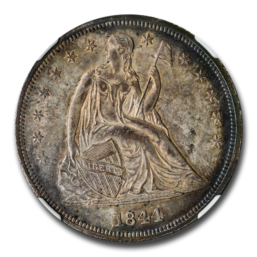 1844 (None) Phil Liberty Seated Dollar Value - APMEX