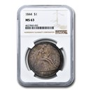 1844 Liberty Seated Dollar MS-63 NGC
