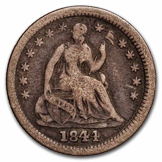 1844 Liberty Seated Half Dime Fine 1844 Liberty Seated Half Dime Fine