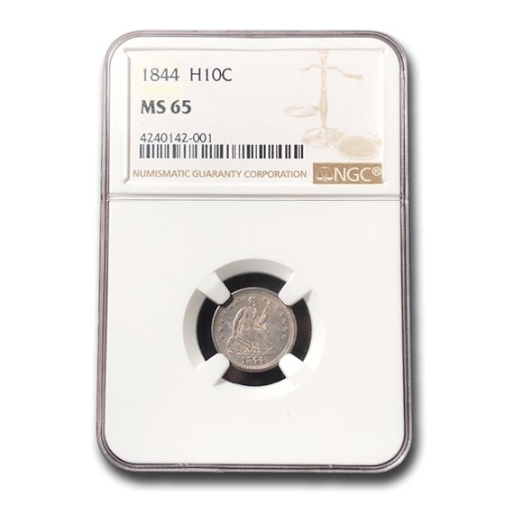 1844 Liberty Seated Half Dime MS-65 NGC 1844 Liberty Seated Half Dime MS-65 NGC