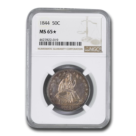 1844 Liberty Seated Half Dollar MS-65* NGC 1844 Liberty Seated Half Dollar MS-65* NGC