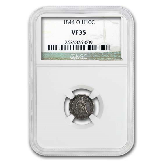 1844-O Liberty Seated Half Dime VF-35 NGC 1844-O Liberty Seated Half Dime VF-35 NGC