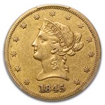 1845 $10 Liberty Gold Eagle XF-40 PCGS