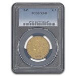 1845 $10 Liberty Gold Eagle XF-40 PCGS