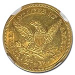 1845 $2.50 Liberty Gold Quarter Eagle AU-58 NGC