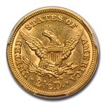 1845 $2.50 Liberty Gold Quarter Eagle MS-62 PCGS