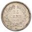 1845-B Kingdom of France AR 25 Centimes Louis-Philippe MS-62 PCGS