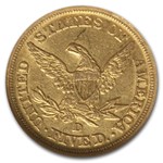 1845-D $5 Liberty Gold Half Eagle AU-55 NGC CAC