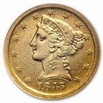 1845-D $5 Liberty Gold Half Eagle XF-40 NGC