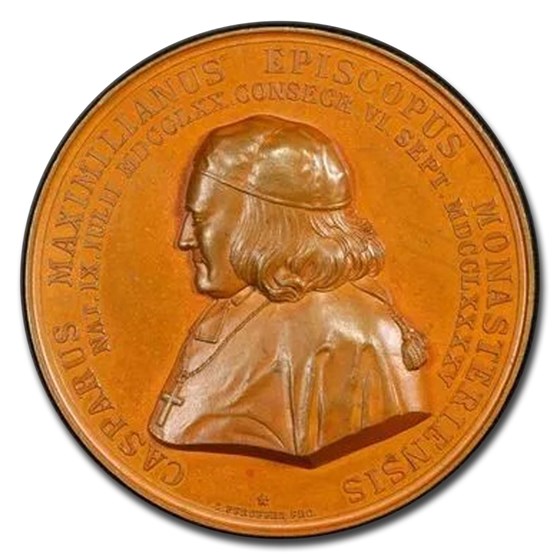 1845 Germany Munster Bishop Medal MS-64 PCGS 1845 Germany Munster Bishop Medal MS-64 PCGS