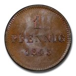 1845 Germany Pfennig MS-65 PCGS (Brown)