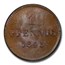 1845 Germany Pfennig MS-65 PCGS (Brown)