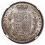 1845 Great Britain Silver Half Crown Victoria MS-63 NGC