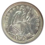 1845 Liberty Seated Dime MS-65 NGC