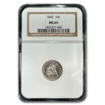 1845 Liberty Seated Dime MS-65 NGC