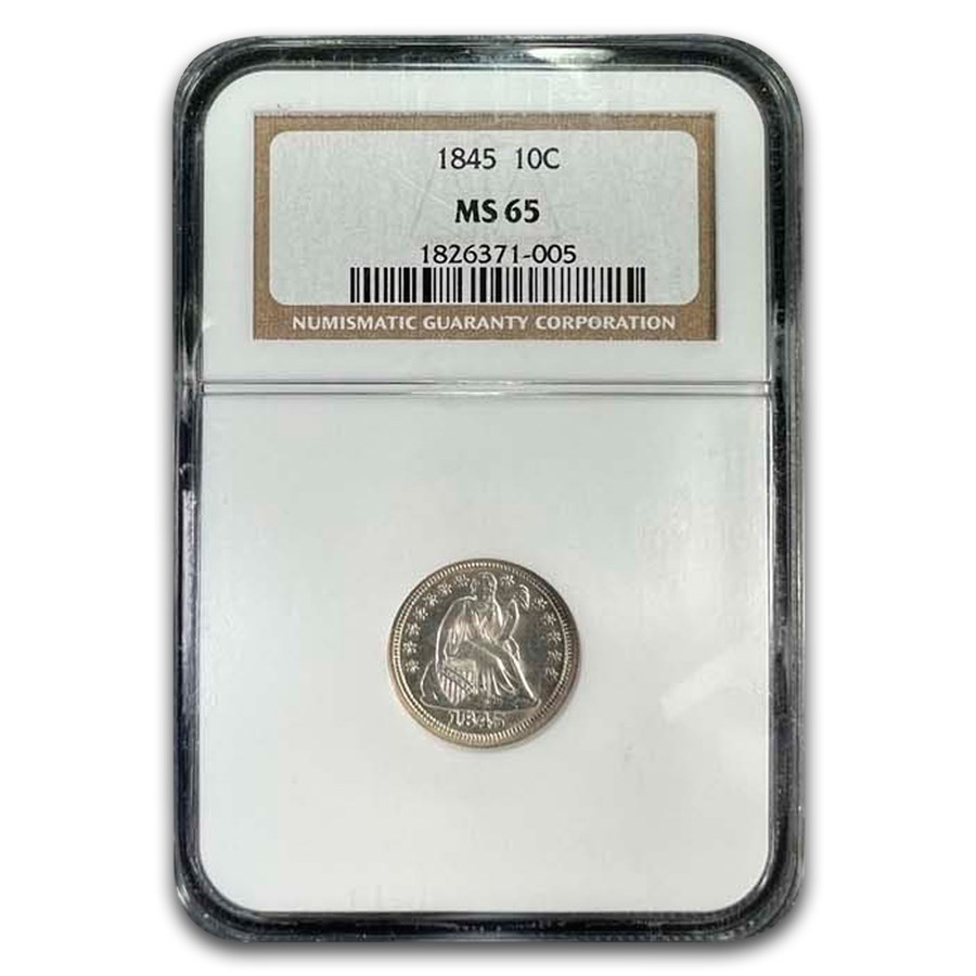 1845 Liberty Seated Dime MS-65 NGC