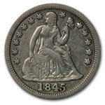 1845 Liberty Seated Dime VG