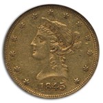 1845-O $10 Liberty Gold Eagle AU-53 NGC