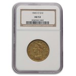 1845-O $10 Liberty Gold Eagle AU-53 NGC