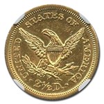 1846 $2.50 Liberty Gold Quarter Eagle AU-58 NGC