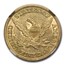 1846 $5 Liberty Gold Half Eagle AU-58+ NGC