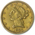1846 $5 Liberty Gold Half Eagle XF (Large Date)