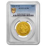 1846/5-O $10 Liberty Gold Eagle AU-58 PCGS