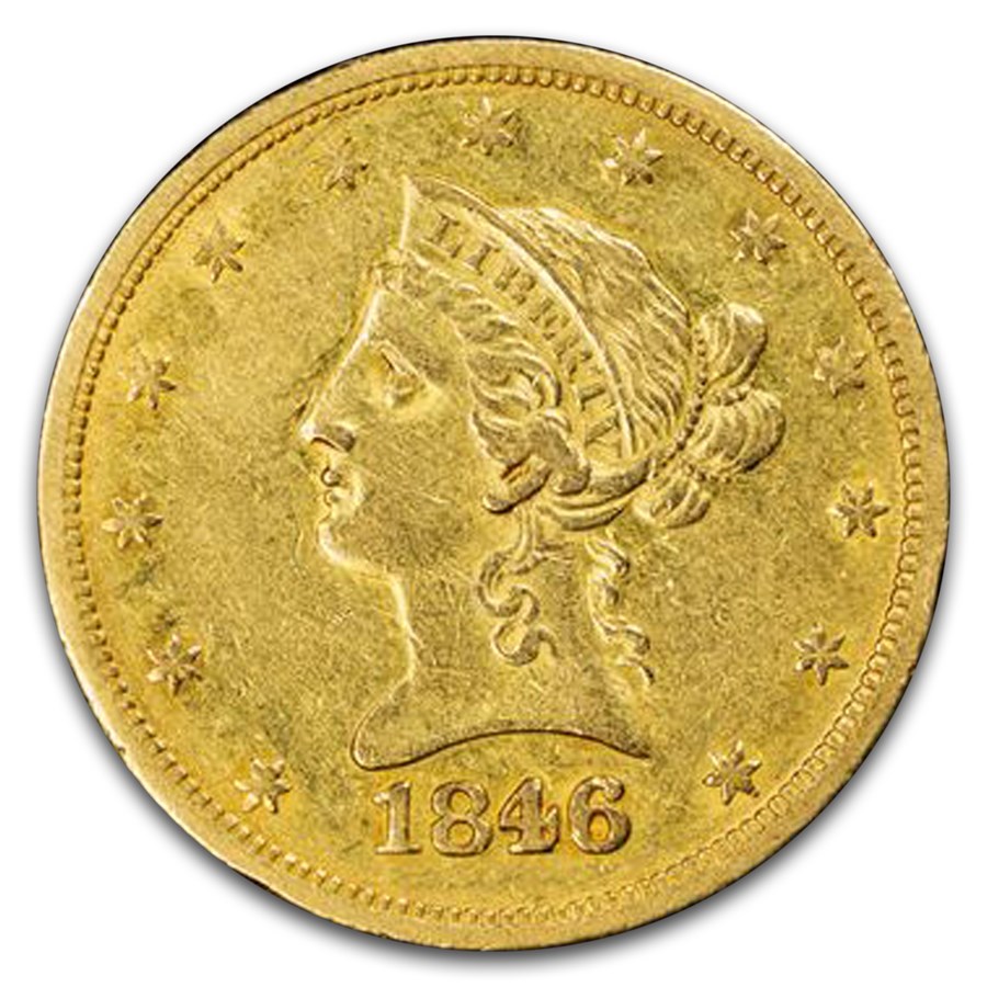 1846/5-O $10 Liberty Gold Eagle XF-45 PCGS