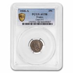 1846-A Kingdom of France AR 25 Centimes Louis-Philippe AU-58 PCGS
