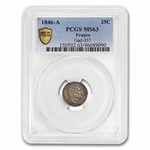 1846-A Kingdom of France AR 25 Centimes Louis-Philippe MS-63 PCGS