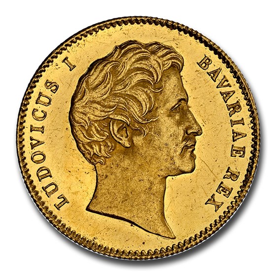 1846 Germany Gold Ducat Ludwig I MS-61 NGC (PL, Bavaria)