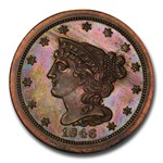 1846 Half Cent PR-65 PCGS CAC (Brown, Restrike Rev. of 1840)