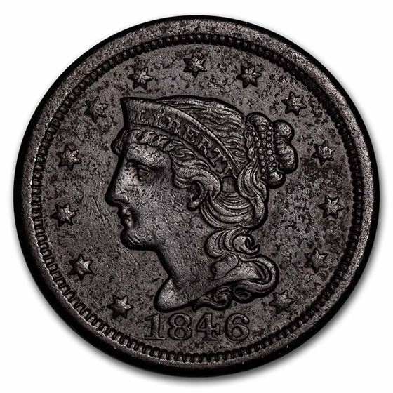 1846 Large Cent Sm Date XF 1846 Large Cent Sm Date XF