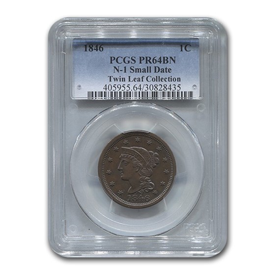 1846 Large Cent Small Date PR-64 PCGS (Brown) 1846 Large Cent Small Date PR-64 PCGS (Brown)