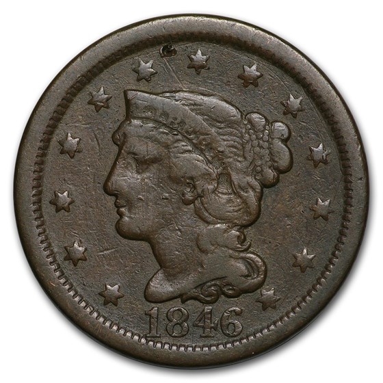 1846 Large Cent Tall Date VG 1846 Large Cent Tall Date VG