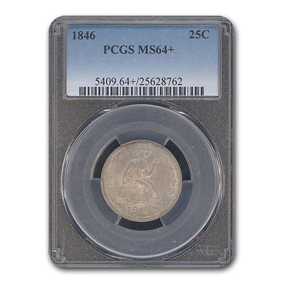 1846 Liberty Seated Quarter MS-64+ PCGS 1846 Liberty Seated Quarter MS-64+ PCGS